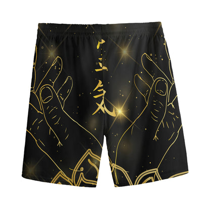 Golden Reiki Print Men's Sports Shorts