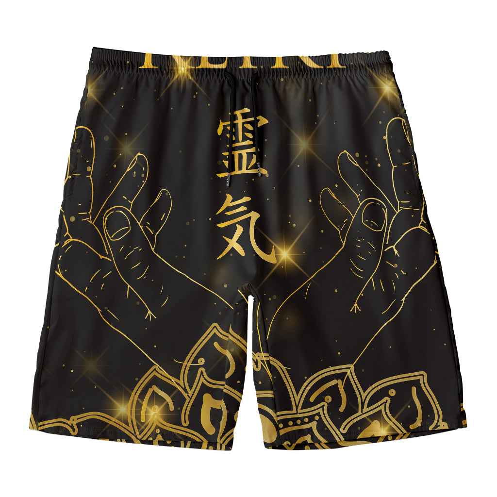 Golden Reiki Print Men's Swim Trunks