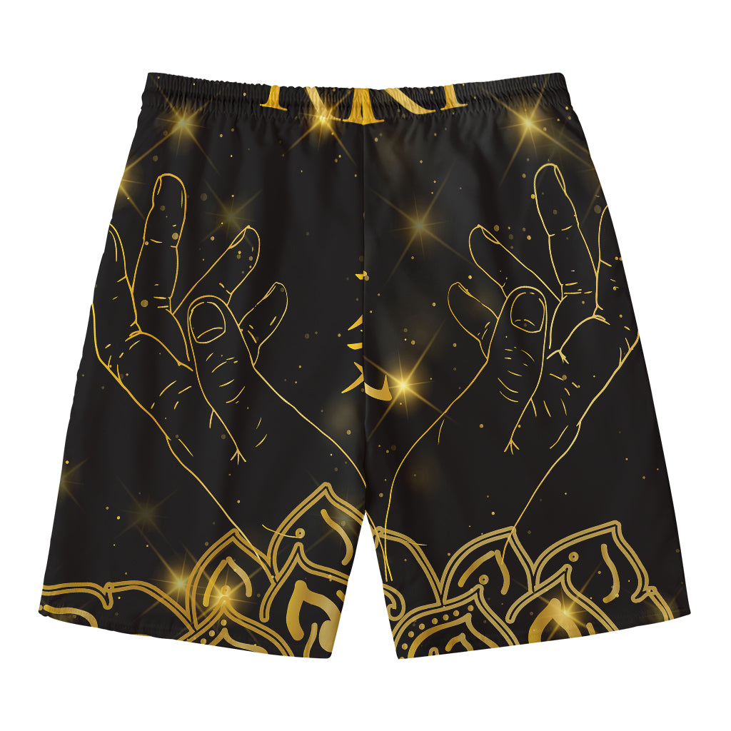 Golden Reiki Print Men's Swim Trunks