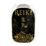 Golden Reiki Print Mesh Laundry Hamper