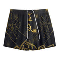 Golden Reiki Print Mesh Shorts