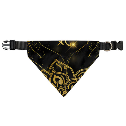 Golden Reiki Print Over The Collar Dog Bandana