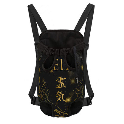 Golden Reiki Print Pet Carrier Backpack