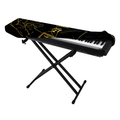 Golden Reiki Print Piano Keyboard Cover