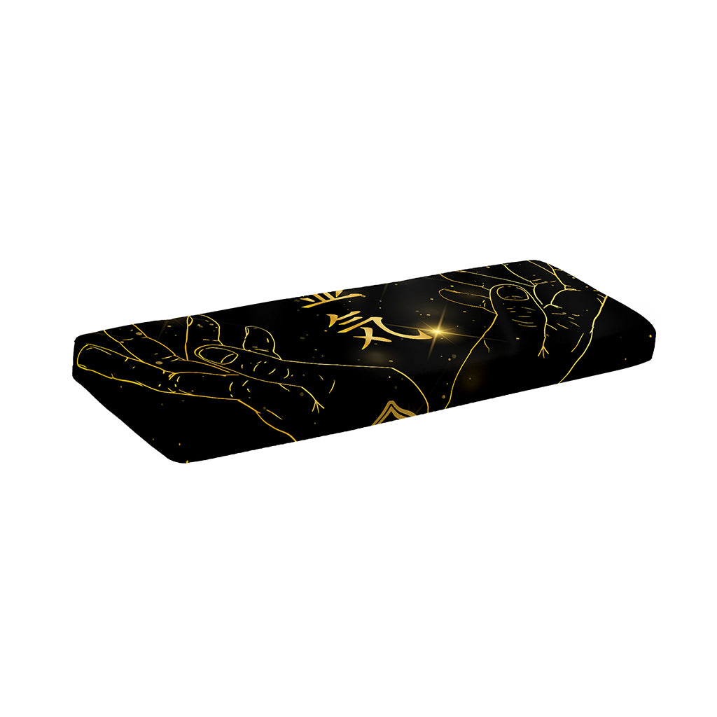 Golden Reiki Print Piano Keyboard Cover