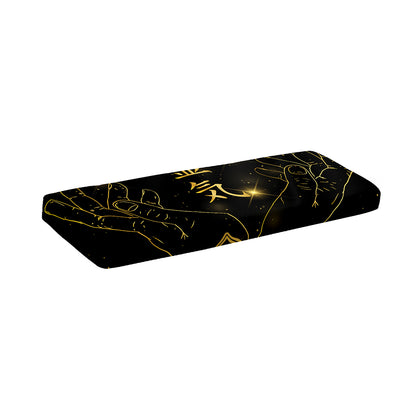 Golden Reiki Print Piano Keyboard Cover