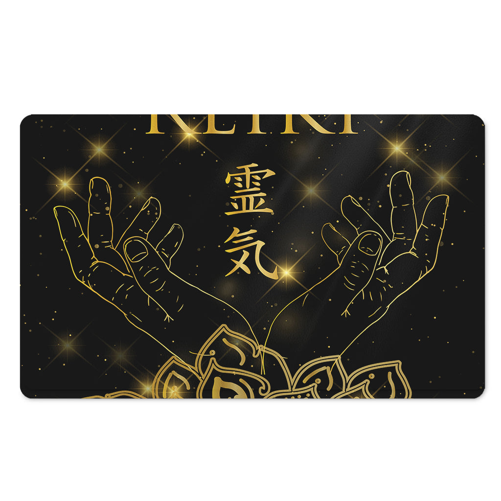 Golden Reiki Print Polyester Doormat