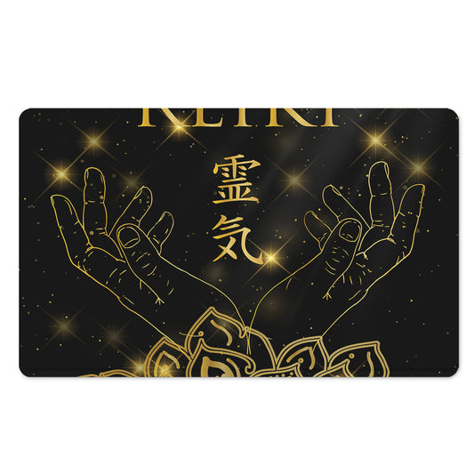 Golden Reiki Print Polyester Doormat