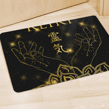 Golden Reiki Print Polyester Doormat
