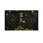 Golden Reiki Print Polyester Flag