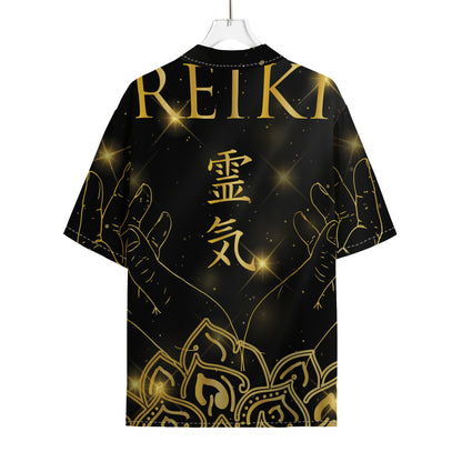 Golden Reiki Print Rayon Hawaiian Shirt