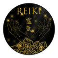 Golden Reiki Print Round Floor Mat