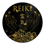 Golden Reiki Print Round Floor Mat