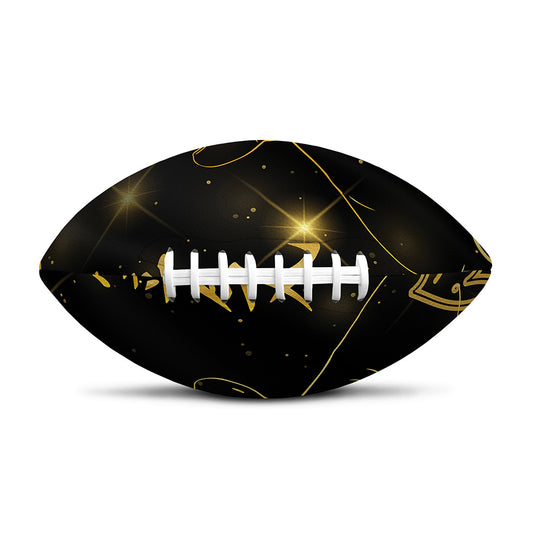 Golden Reiki Print Rugby Ball