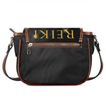Golden Reiki Print Saddle Bag