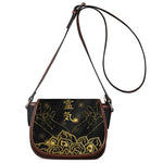 Golden Reiki Print Saddle Bag