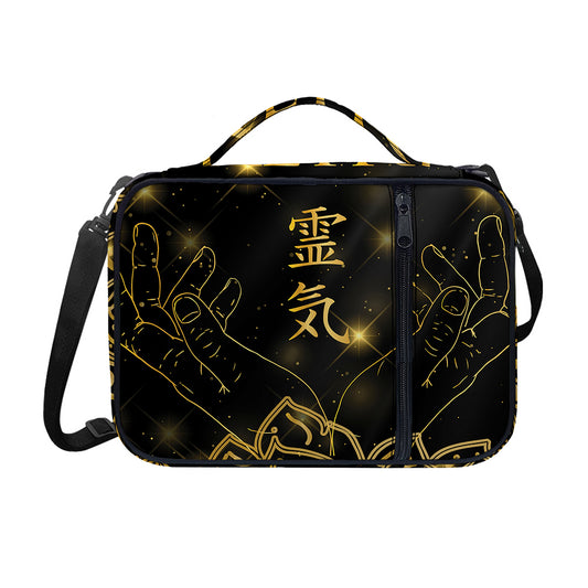 Golden Reiki Print Shoulder Strap Bible Bag