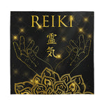 Golden Reiki Print Silk Bandana