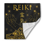 Golden Reiki Print Silk Bandana