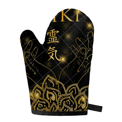 Golden Reiki Print Single Oven Mitt