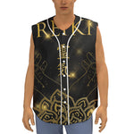 Golden Reiki Print Sleeveless Baseball Jersey