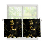 Golden Reiki Print Tier Curtains