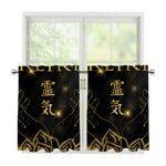 Golden Reiki Print Tier Curtains