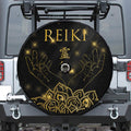 Golden Reiki Print Tire Cover With Camera Hole