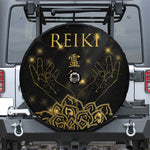 Golden Reiki Print Tire Cover With Camera Hole