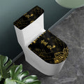 Golden Reiki Print Toilet Lid And Tank Cover Set