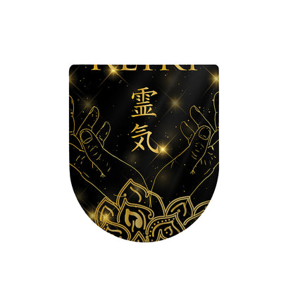 Golden Reiki Print Toilet Lid Cover