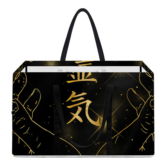 Golden Reiki Print Utility Tote Bag