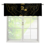 Golden Reiki Print Window Valance