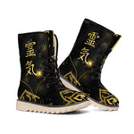 Golden Reiki Print Winter Boots