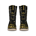 Golden Reiki Print Winter Boots