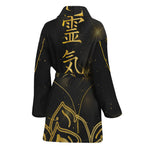 Golden Reiki Print Women's Bathrobe