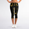 Golden Reiki Print Women's Capri Leggings