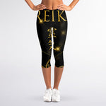 Golden Reiki Print Women's Capri Leggings