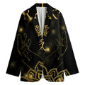 Golden Reiki Print Women's Cotton Blazer