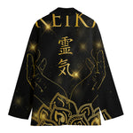 Golden Reiki Print Women's Cotton Blazer