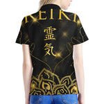 Golden Reiki Print Women's Polo Shirt