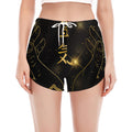 Golden Reiki Print Women's Split Running Shorts