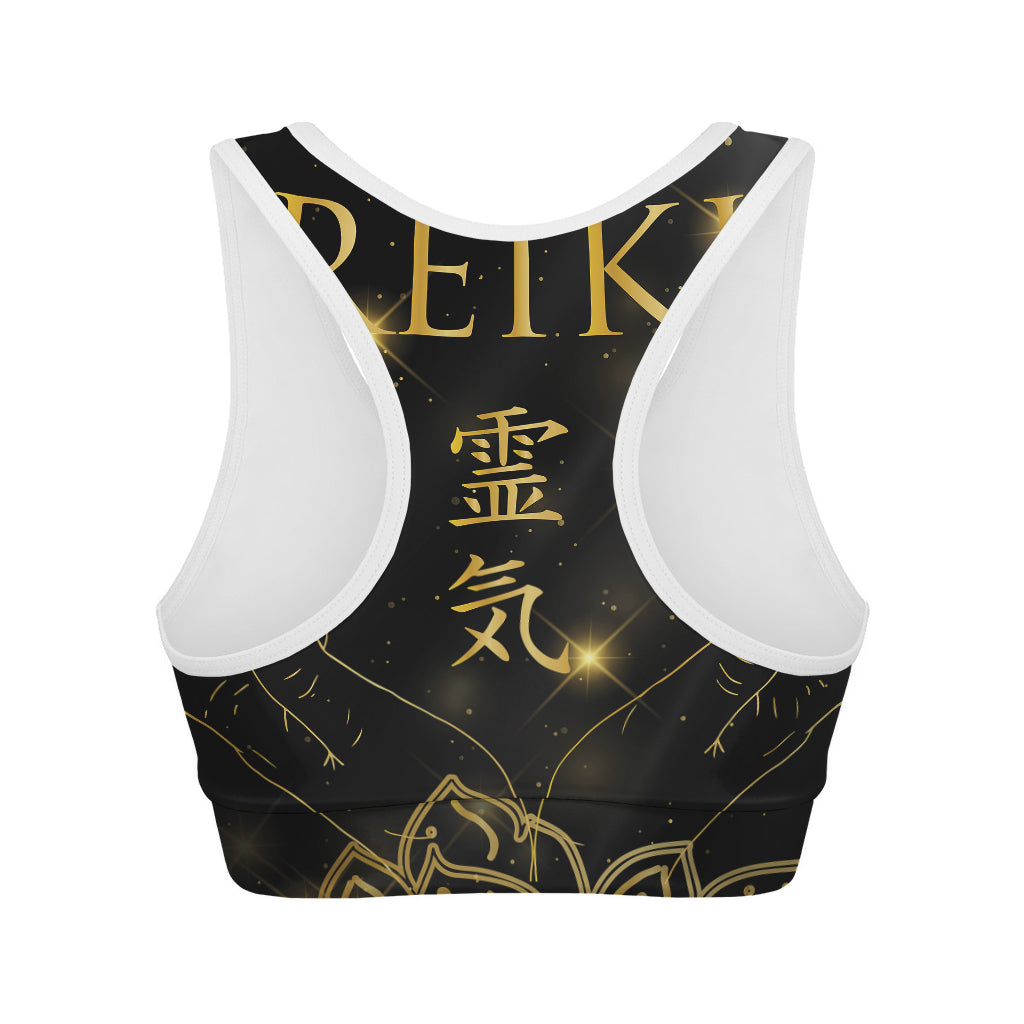 Golden Reiki Print Women's Sports Bra