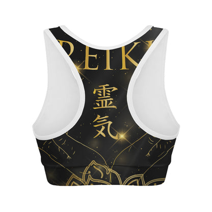Golden Reiki Print Women's Sports Bra