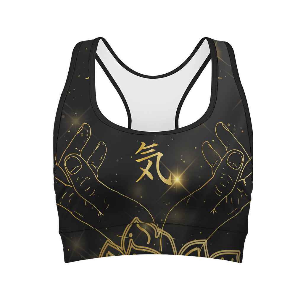 Golden Reiki Print Women's Sports Bra