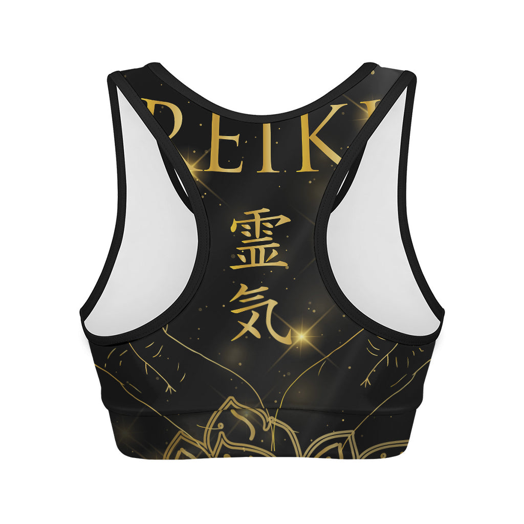 Golden Reiki Print Women's Sports Bra