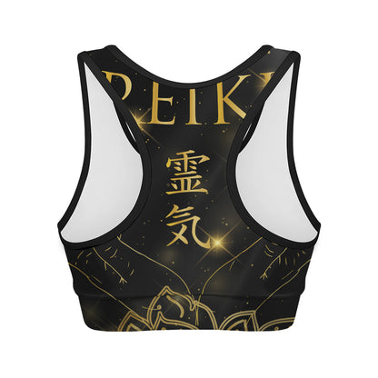 Golden Reiki Print Women's Sports Bra