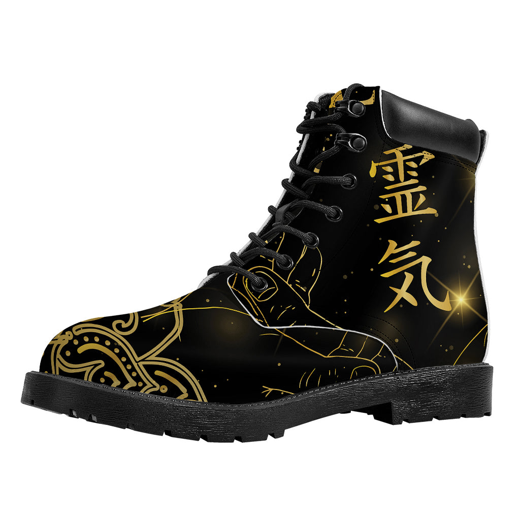 Golden Reiki Print Work Boots