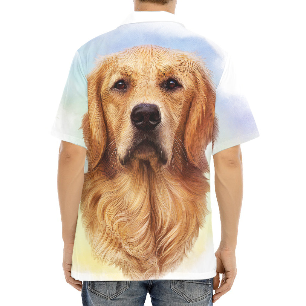 Golden Retriever Portrait Print Aloha Shirt