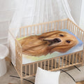 Golden Retriever Portrait Print Baby Crib Sheet
